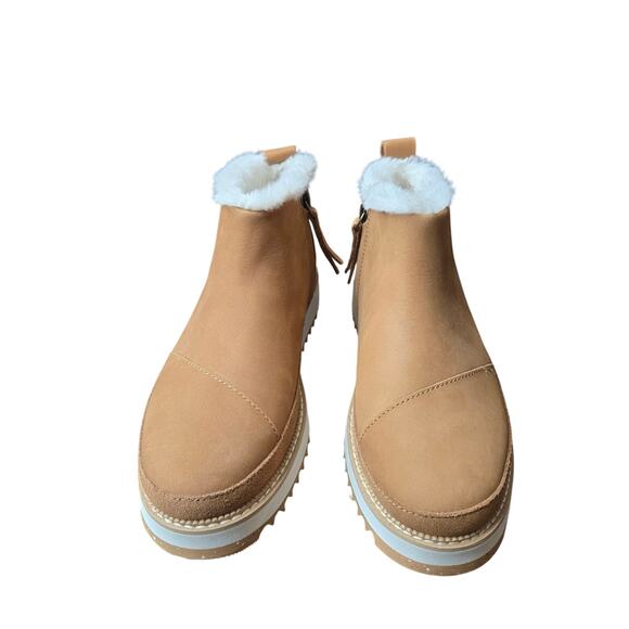 TOMS Women's Marlo Ankle Boots in tan leather and suede women's 6 - Picture 2 of 9